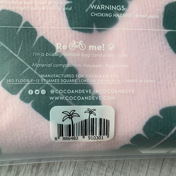 Coco & Eve Pink Microfiber Hair Towel Wrap - Picture 3 of 4